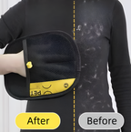 Electrostatic hair-removing gloves