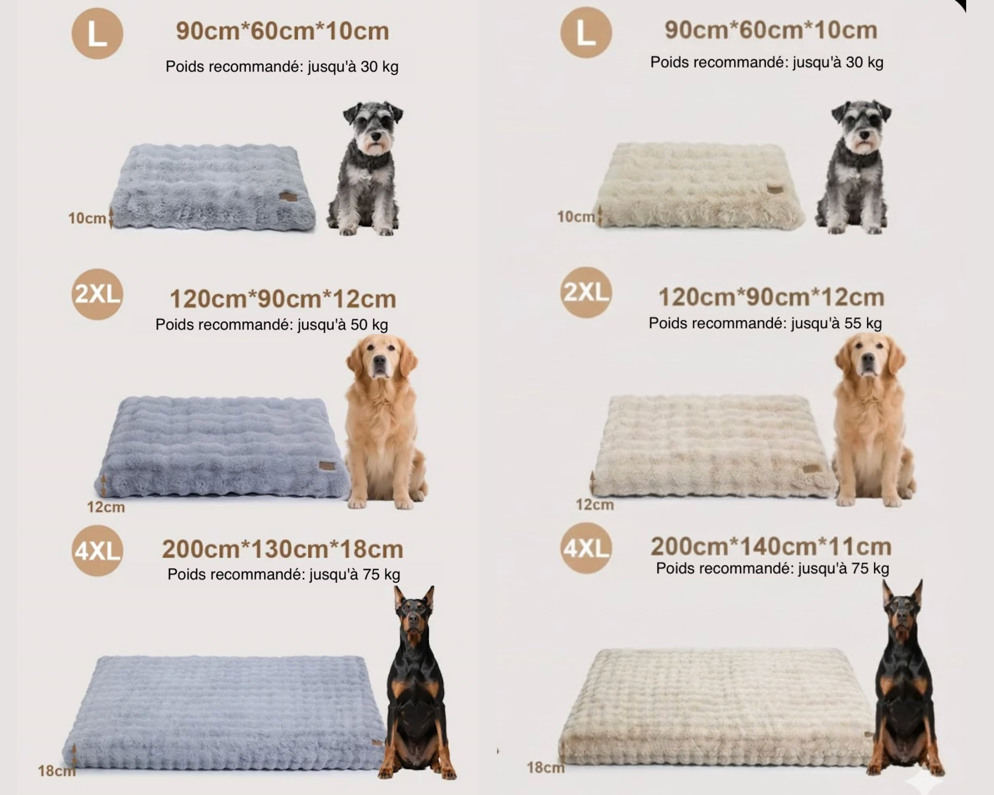 Lit pour chien - matelat pour chien