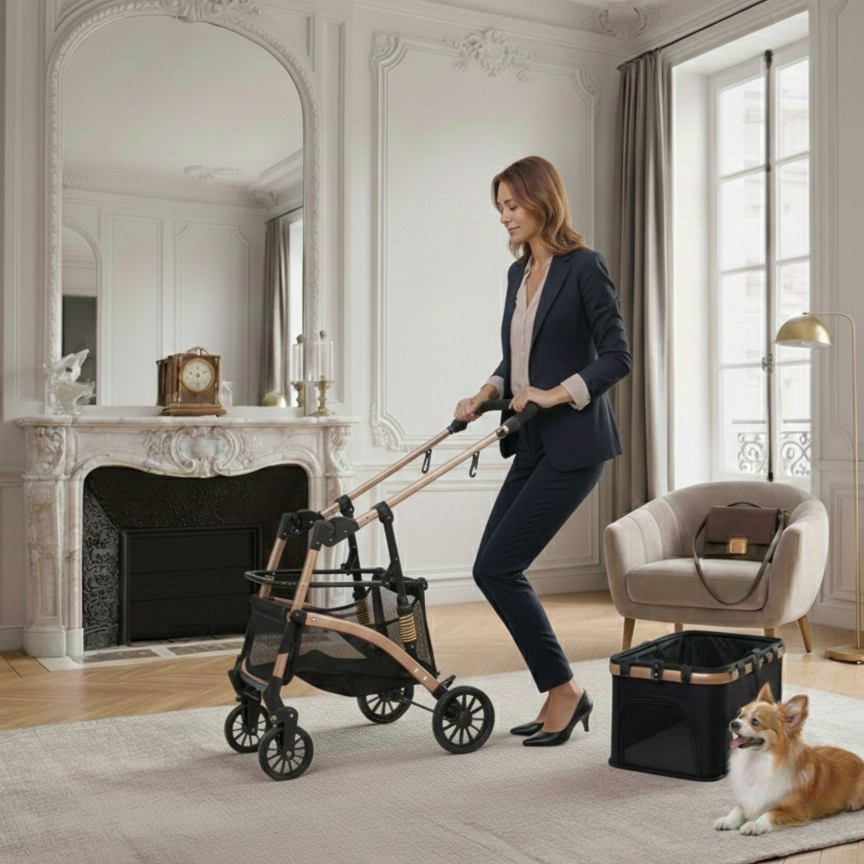 Poussette premium pour chien 