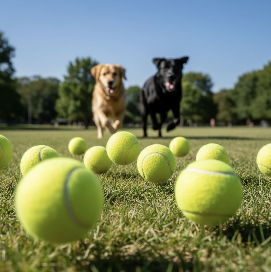Balles de tennis pour chien