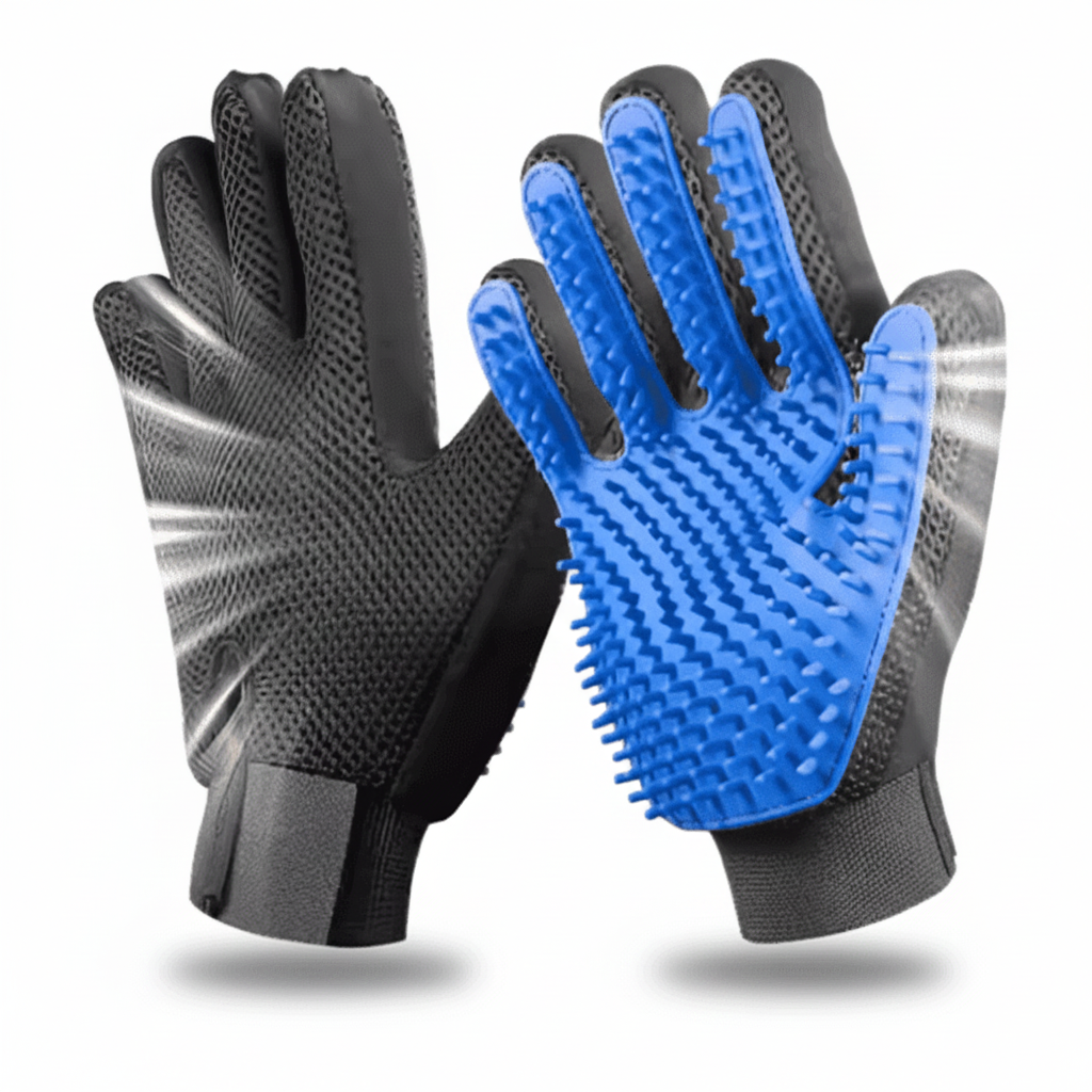 Dog and cat grooming gloves