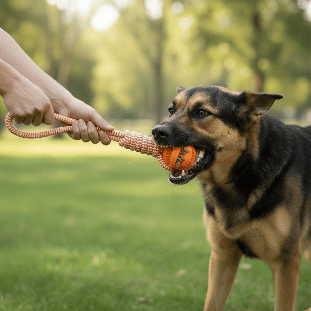 Corde à tirer pour chien - Jouet interactif chien