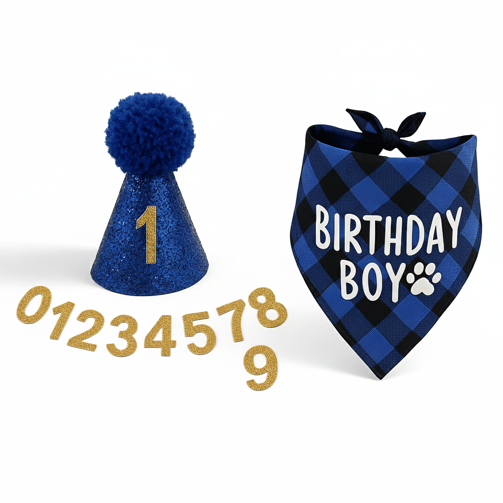 Accessoires d'anniversaire pour chien et chat