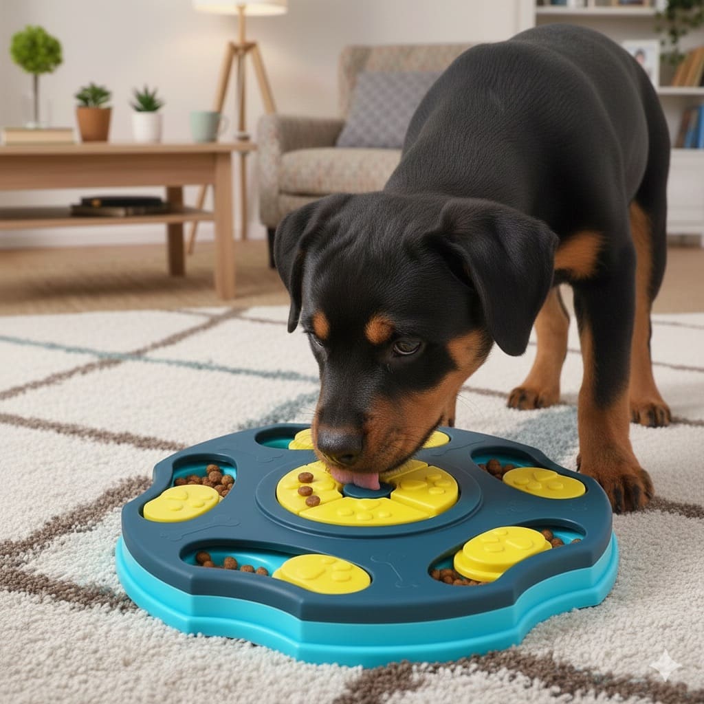 Slow-feeder bowl - puppy training toy