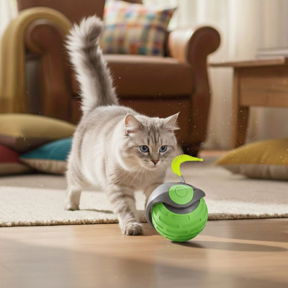 Jouet interactif pour chats - Balle interactive