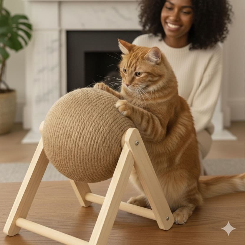 Boule à gratter pour chat