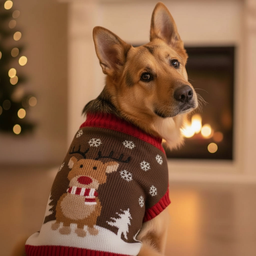 Pull de Noël pour grand chien