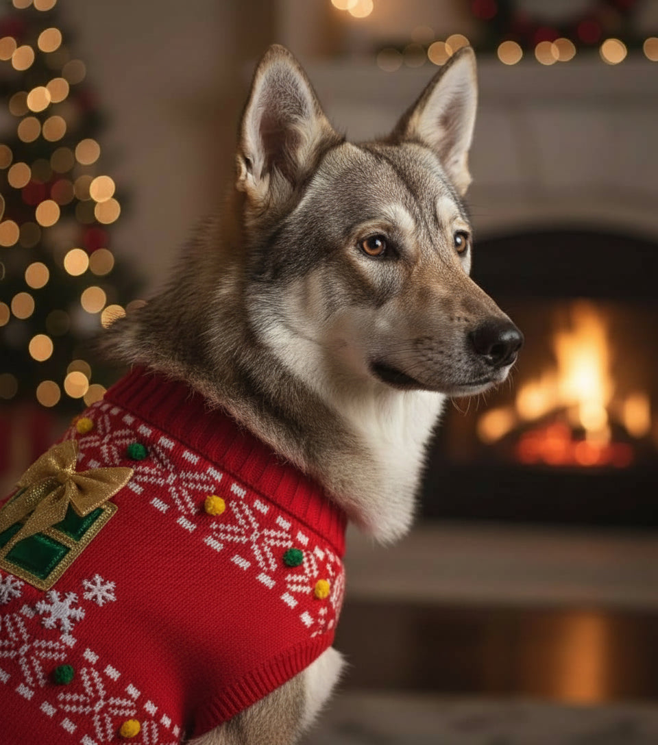 Pull de Noël pour grand chien