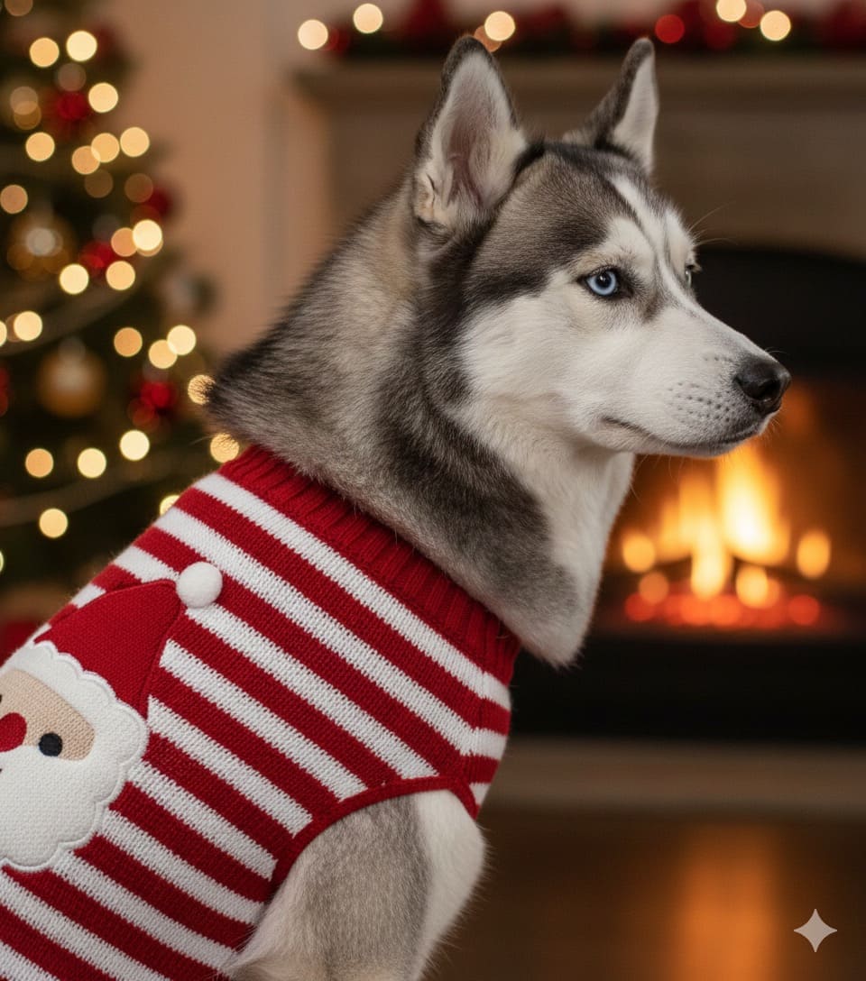 Pull de Noël pour grand chien