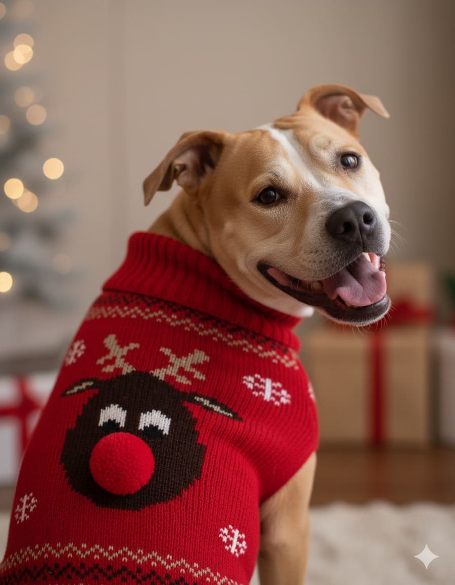 Pull de Noël pour grand chien