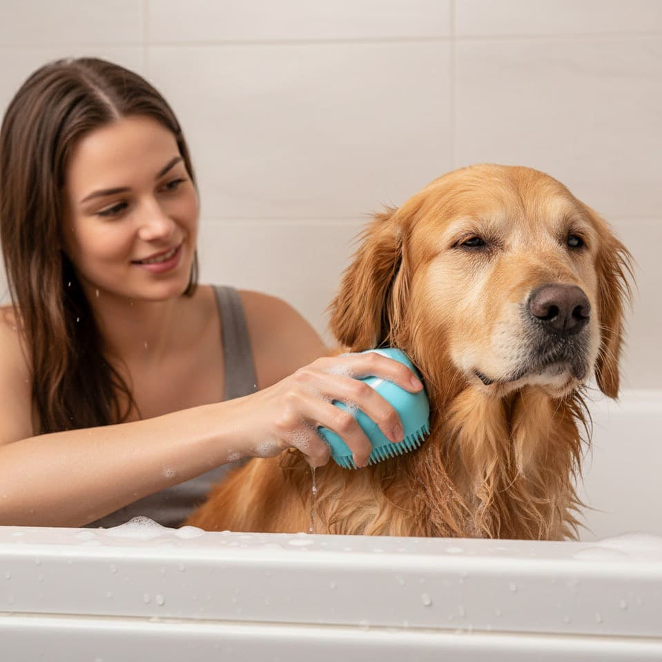 Brosse de bain pour animaux