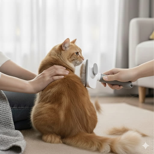 Dog and cat hair removal brush
