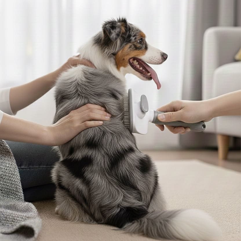Brosse épillatoire pour chien et chat