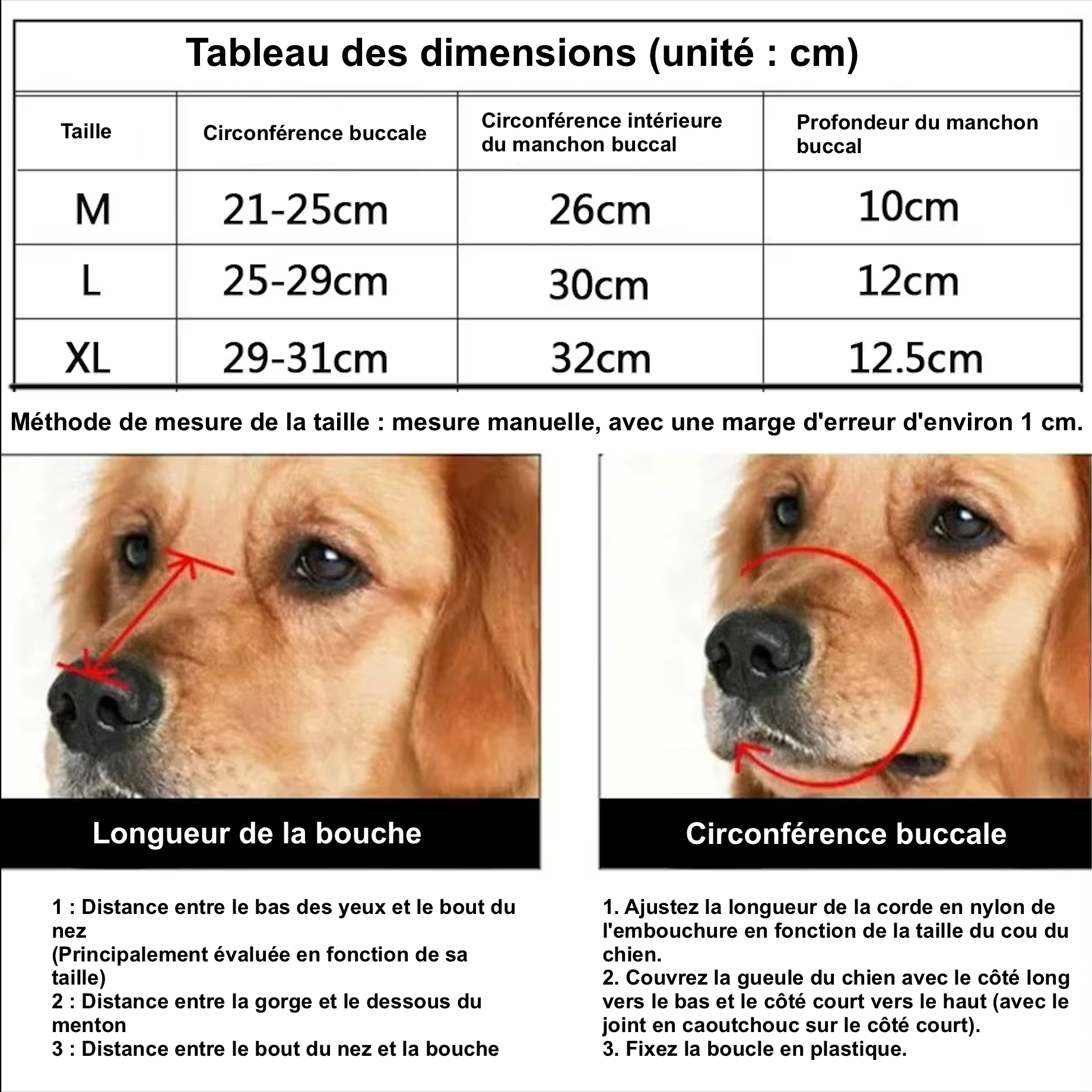 Muselière pour chien