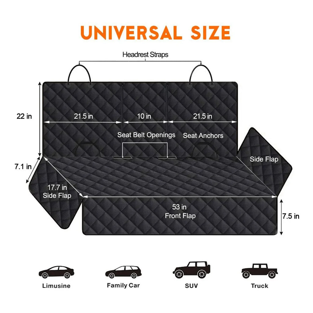 Protecteur de banquette arrière de voiture pour animaux