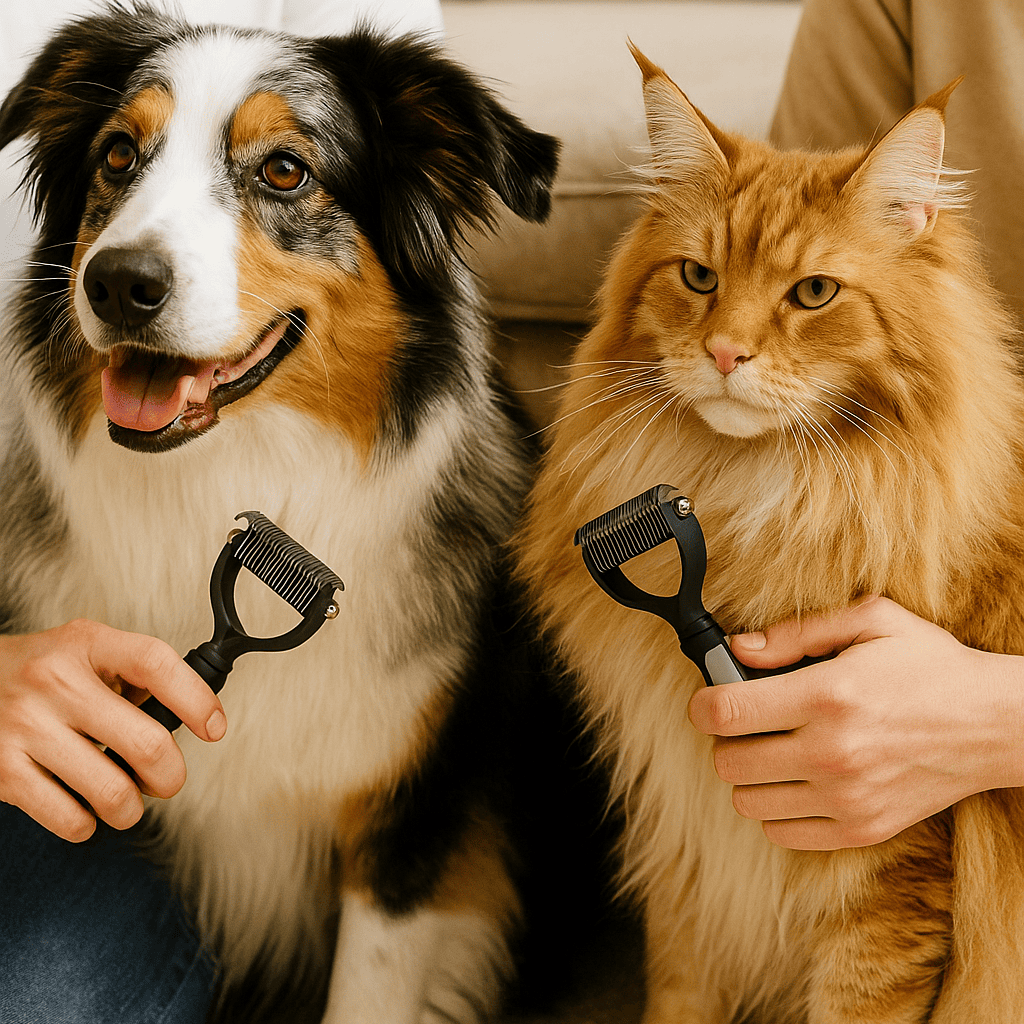 Detangling comb for dogs and cats