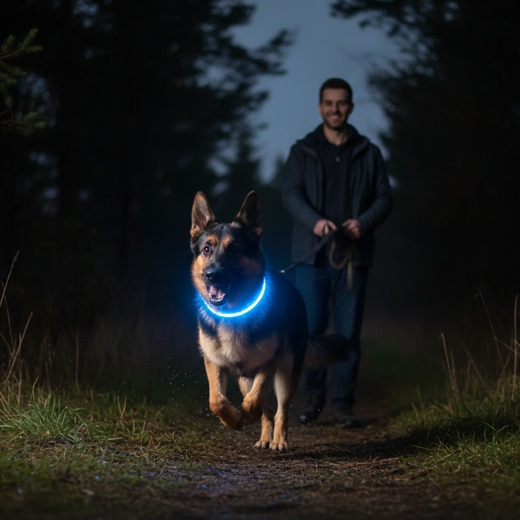 Collier lumineux pour chien - Colliers pour sécurité nocturne